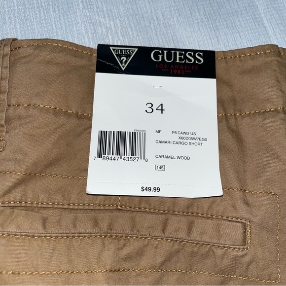Guess Tan Cargo Shorts with Relaxed Fit - Picture 4 of 4